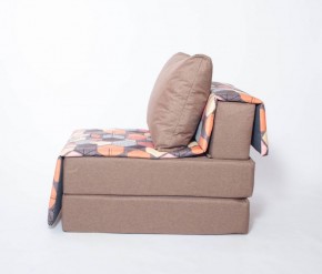 Кресло-кровать бескаркасное Харви (коричневый-геометрия браун) в Стрежевом - strezevoi.ok-mebel.com | фото 2