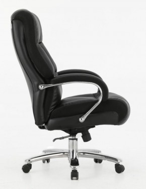 Кресло офисное BRABIX PREMIUM "Bomer HD-007" (рециклированная кожа, хром, черное) 531939 в Стрежевом - strezevoi.ok-mebel.com | фото 3