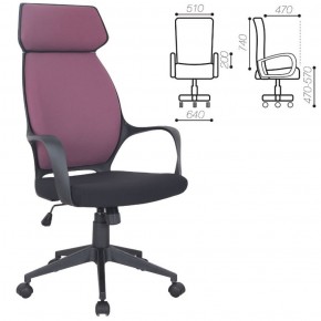 Кресло офисное BRABIX PREMIUM "Galaxy EX-519" (ткань черное/терракотовое) 531570 в Стрежевом - strezevoi.ok-mebel.com | фото 2