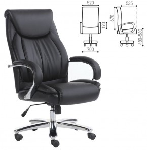 Кресло офисное BRABIX "Advance EX-575" (хром/экокожа/черное) 531825 в Стрежевом - strezevoi.ok-mebel.com | фото 2