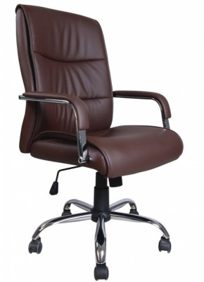 Кресло офисное BRABIX "Space EX-508" (экокожа, хром, коричневое) 531164 в Стрежевом - strezevoi.ok-mebel.com | фото