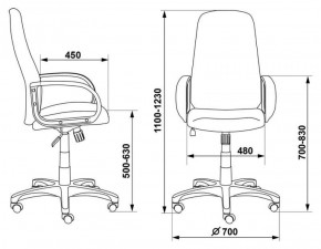 Кресло руководителя Бюрократ CH-808AXSN/G темно-серый 3C1 в Стрежевом - strezevoi.ok-mebel.com | фото 3