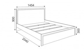 Кровать 1.4 М16 Стандарт с настилом Беатрис (Орех гепланкт) в Стрежевом - strezevoi.ok-mebel.com | фото