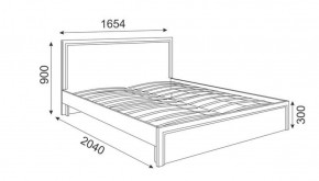 Кровать 1.6 М07 Стандарт с основанием Беатрис (Орех гепланкт) в Стрежевом - strezevoi.ok-mebel.com | фото