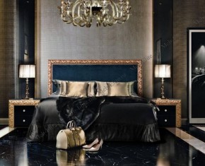 Кровать 2-х спальная (1,6 м) Тиффани Premium черная/золото с мягким элементом (Антрацит) с подъемным механизмомарт (ТФКР-3[3](П) в Стрежевом - strezevoi.ok-mebel.com | фото 2