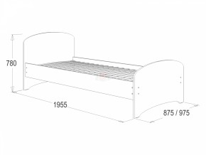 Кровать-4 одинарная (900*1900) в Стрежевом - strezevoi.ok-mebel.com | фото 2