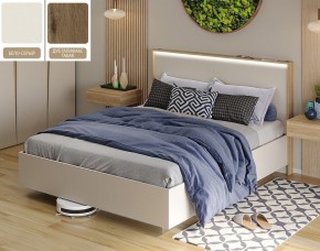 Кровать (Бело-серый U775 ST9/Дуб Галифакс Табак) 1600 в Стрежевом - strezevoi.ok-mebel.com | фото
