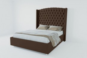 Кровать Берлин ЛЮКС с ПМ 800 (экокожа коричневая) в Стрежевом - strezevoi.ok-mebel.com | фото 2