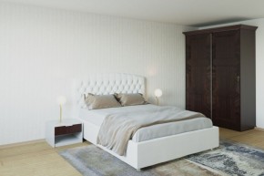 Кровать Берлин с ПМ 1800 (экокожа белая) в Стрежевом - strezevoi.ok-mebel.com | фото