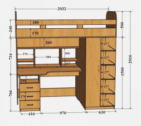 Кровать-чердак Аракс в Стрежевом - strezevoi.ok-mebel.com | фото 4