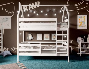 Кровать-домик двухъярусная 80*190 Белый в Стрежевом - strezevoi.ok-mebel.com | фото 2