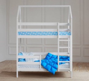 Кровать-домик двухъярусная 80*190 Белый в Стрежевом - strezevoi.ok-mebel.com | фото 4
