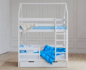 Кровать-домик двухъярусная 80*190 Белый в Стрежевом - strezevoi.ok-mebel.com | фото 5