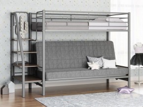 Кровать двухъярусная с диваном "Мадлен-3" (Серый/Серый) в Стрежевом - strezevoi.ok-mebel.com | фото