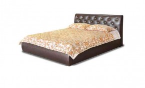 Кровать Флоренция 1600 в к/з "Классик 307 коричневый" (серия Норма) + основание + ПМ в Стрежевом - strezevoi.ok-mebel.com | фото