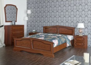ЕЛЕНА Кровать из массива 1200 (Орех) в Стрежевом - strezevoi.ok-mebel.com | фото 2