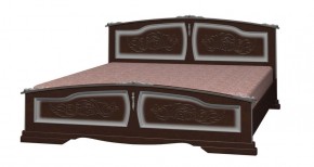 ЕЛЕНА Кровать из массива 1400 (Орех темный) в Стрежевом - strezevoi.ok-mebel.com | фото