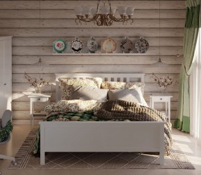 Кровать Кантри двухспальная 180х200, массив сосны, цвет белый в Стрежевом - strezevoi.ok-mebel.com | фото 4