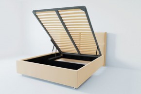 Кровать Корсика с ПМ 1200 (экокожа бежевая) в Стрежевом - strezevoi.ok-mebel.com | фото