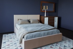 Кровать Корсика с ПМ 1600 (экокожа бежевая) в Стрежевом - strezevoi.ok-mebel.com | фото 2