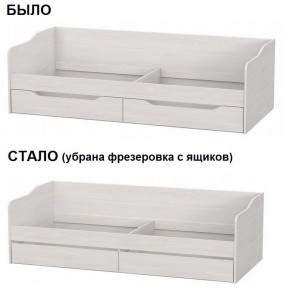 Кровать КР 1 Серия 2 + основание ДСП Лайт 0.9х2.0 (Ясень Анкор светлый) в Стрежевом - strezevoi.ok-mebel.com | фото 2