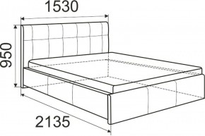 Кровать Изабелла с латами Newtone light beige 1400x2000 в Стрежевом - strezevoi.ok-mebel.com | фото 1