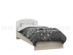 МАРТИНА Кровать 800 с настилом ЛДСП (Белый глянец/дуб сонома) в Стрежевом - strezevoi.ok-mebel.com | фото 2