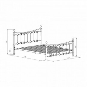 Кровать металлическая "Эльда" Черный/Золото в Стрежевом - strezevoi.ok-mebel.com | фото 2