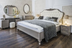 Кровать Мокко 1600 с мягким изголовьем + основание (серый камень) в Стрежевом - strezevoi.ok-mebel.com | фото