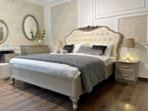 Кровать Мокко 1600 с мягким изголовьем + основание (серый камень) в Стрежевом - strezevoi.ok-mebel.com | фото