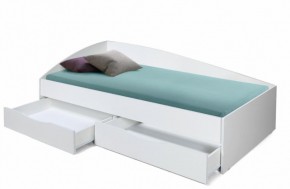 Кровать одинарная "Фея - 3" асимметричная 2000х900 (белая) в Стрежевом - strezevoi.ok-mebel.com | фото 2