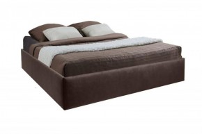 Кровать Подиум с ПМ 1400 (экокожа коричневая) в Стрежевом - strezevoi.ok-mebel.com | фото
