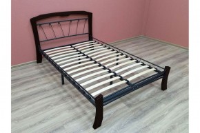 Кровать "Муза 4 Лайт" КМД9 Черная (1600*2000) (ножки-шоколад) с коваными изделиями в Стрежевом - strezevoi.ok-mebel.com | фото 3