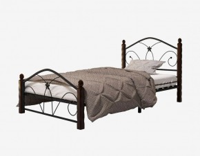 Кровать "Селена 1" Черная (900*2000) (ножки-шоколад) с коваными элементами в Стрежевом - strezevoi.ok-mebel.com | фото 2