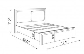 Кровать 1.6 Глэдис М31 с настилом и мягкой частью (ЯШС/Белый) в Стрежевом - strezevoi.ok-mebel.com | фото 3