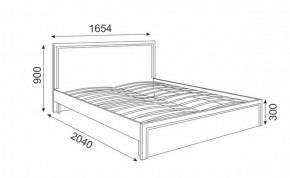 Кровать 1.6 Беатрис М07 Стандарт с ортопедическим основанием (дуб млечный) в Стрежевом - strezevoi.ok-mebel.com | фото 2