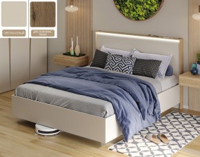 Кровать (Светло-серый U750 ST9/Дуб Галифакс Табак) 1600 в Стрежевом - strezevoi.ok-mebel.com | фото