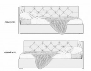 Кровать угловая Лилу интерьерная +основание (90х200) в Стрежевом - strezevoi.ok-mebel.com | фото 2