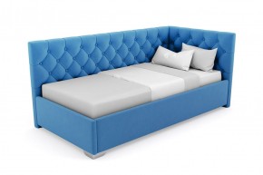 Кровать угловая Виола интерьерная +основание (90х200) 1 кат. ткани в Стрежевом - strezevoi.ok-mebel.com | фото