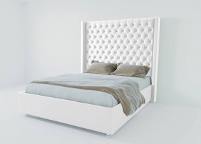 Кровать Версаль ЛЮКС с ПМ 800 (экокожа белая) в Стрежевом - strezevoi.ok-mebel.com | фото