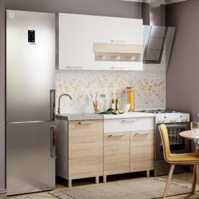 Кухня Айсбери 1.2 м (Белый/Дуб Сонома) в Стрежевом - strezevoi.ok-mebel.com | фото