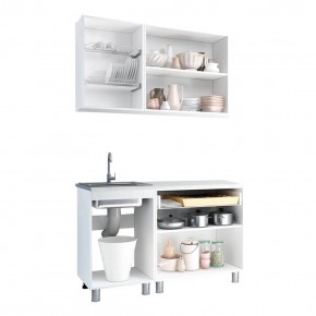 Кухня Айсбери 1.2 м (Белый/Дуб Сонома) в Стрежевом - strezevoi.ok-mebel.com | фото 2
