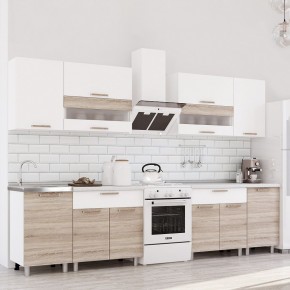 Кухня Айсбери 2.4 м (Белый/Дуб Сонома) в Стрежевом - strezevoi.ok-mebel.com | фото