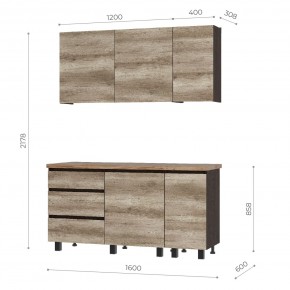 Кухня Энигма 1.6 м (венге/дуб каньон) в Стрежевом - strezevoi.ok-mebel.com | фото 5