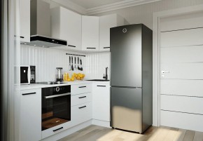 Кухонный гарнитур Белый Глянец 2200*1000 (Стол. 38мм) в Стрежевом - strezevoi.ok-mebel.com | фото