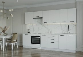 Кухонный гарнитур Белый Глянец 3000 (Стол. 26мм) в Стрежевом - strezevoi.ok-mebel.com | фото