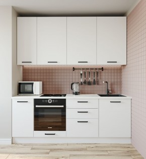 Кухонный гарнитур Жемчуг 2200 h950 (Стол. 26мм) в Стрежевом - strezevoi.ok-mebel.com | фото 2
