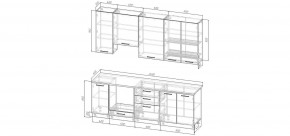 Кухонный гарнитур Каппучино 2400 h950 (Стол. 26мм) в Стрежевом - strezevoi.ok-mebel.com | фото 2