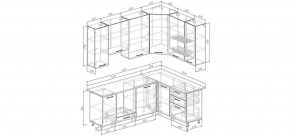 Кухонный гарнитур Меренга 2200*1600 h950 (Стол. 26мм) в Стрежевом - strezevoi.ok-mebel.com | фото 2