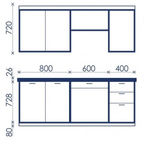 Кухонный гарнитур Ольвия-6 (1.8м) в Стрежевом - strezevoi.ok-mebel.com | фото 4